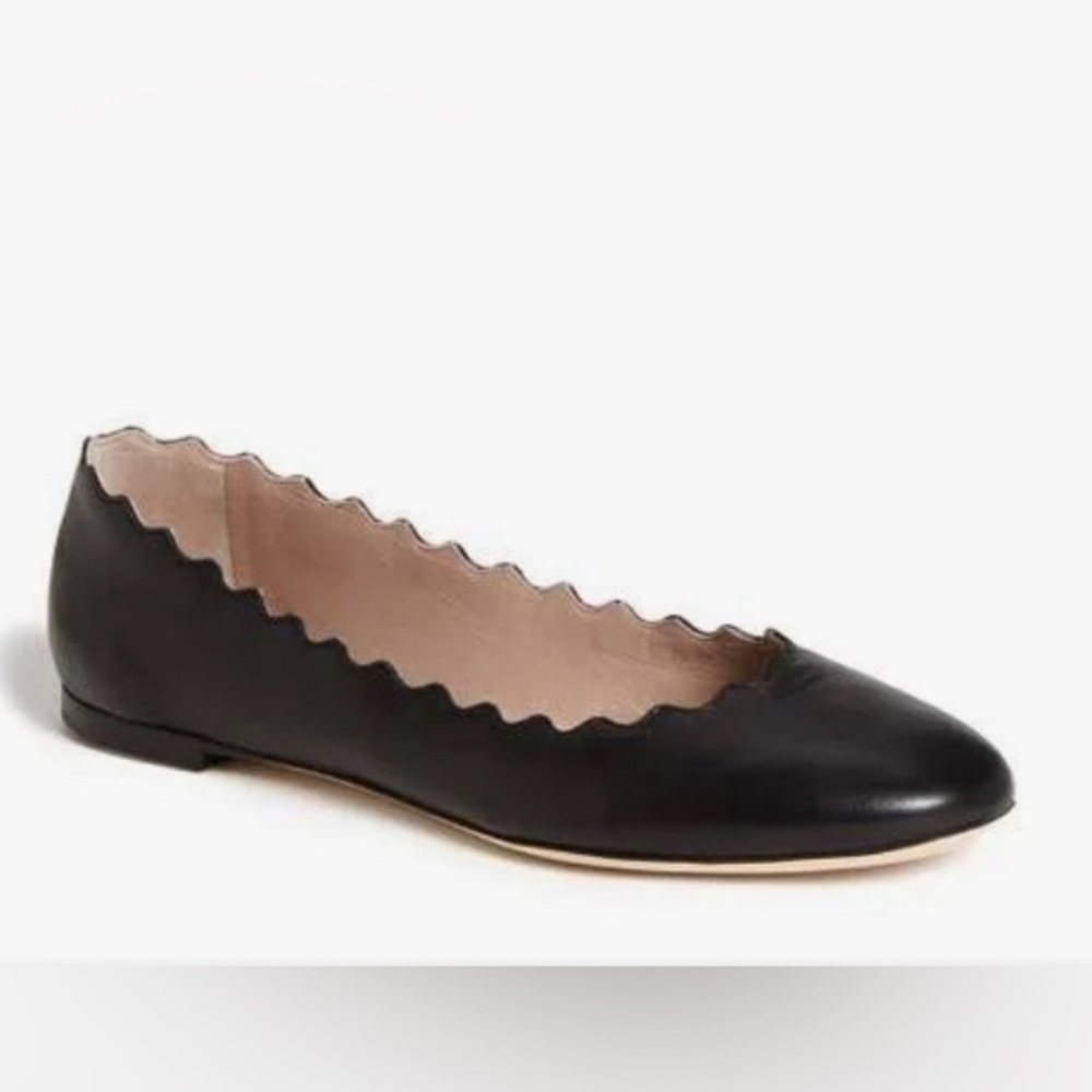 NWT sz 10 Chloe Lauren Scalloped Ballet Flats EU 40.5 NEW IN BOX W SHOE BAGS